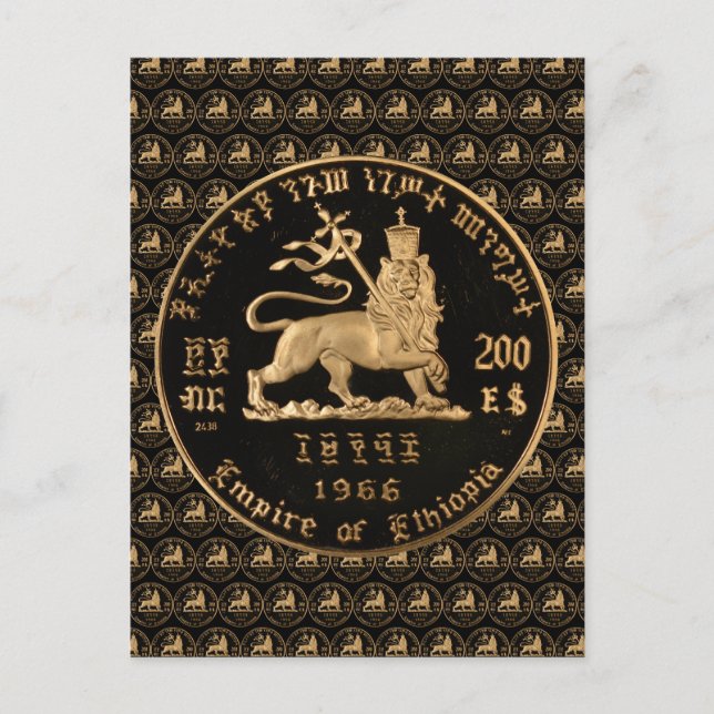 Cartão Postal Leão de Judah - Império da Etiópia - Cartão-postal (Frente)