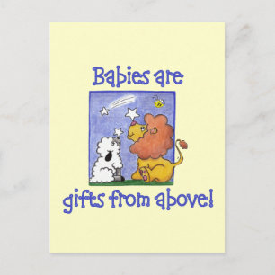 Cartão Postal Leão e Lambe pegam estrelas em queda