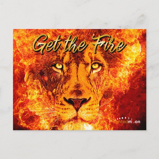 Cartão Postal Leão flamejante de Judah (Frente)