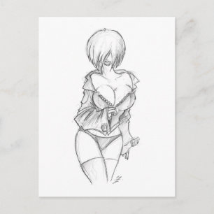 Cartão Postal Leather Zip