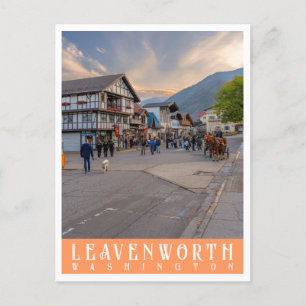 Cartão Postal Leavenworth Washington Fotografia PNW