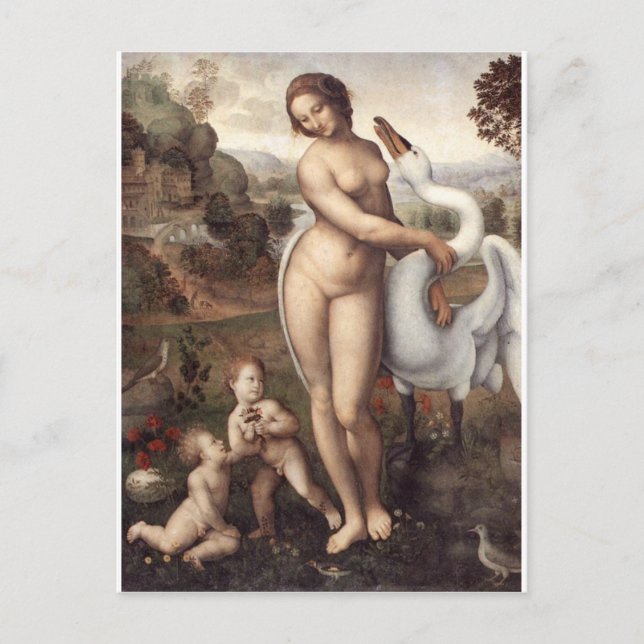 Cartão Postal Leda e o Cisne (Frente)