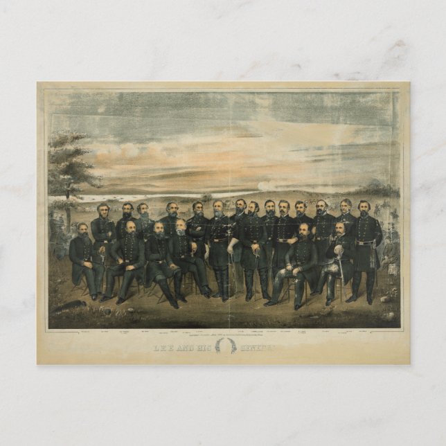 Cartão Postal Lee e seu general por Americus Patterson (1904) (Frente)