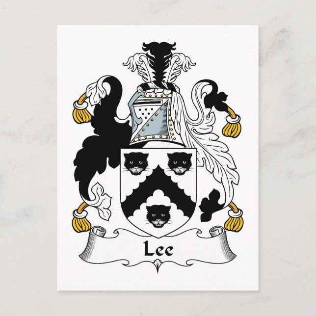 Cartão Postal Lee Family Crest (Frente)