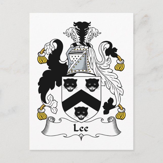 Cartão Postal Lee Family Crest (Frente)