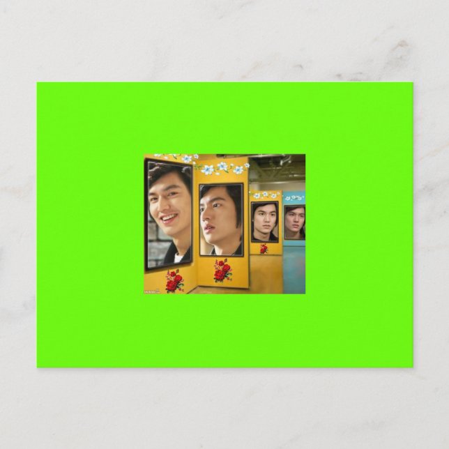 Cartão Postal lee min ho fans para sempre (Frente)