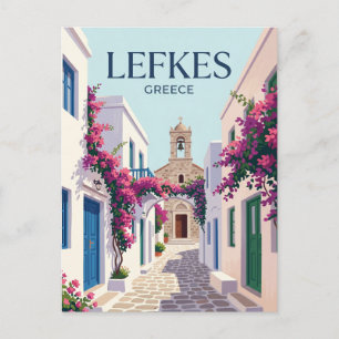 Cartão Postal Lefkes Grécia