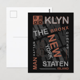Cartão Postal Legado de Boroughs da NYC