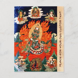 Cartão Postal Legal arte oriental tibetana deus thangka tatuagem