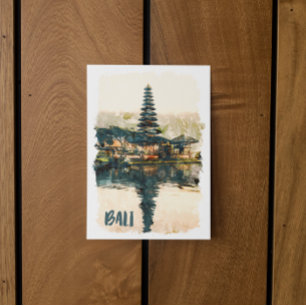 Cartão Postal Legal Bali Indonésia Ásia Ulun Danu Beratan Templo