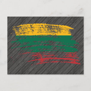 Cartão Postal Legal bandeira lituana design