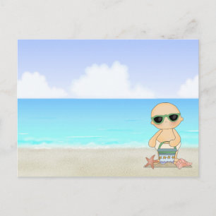 Cartão Postal Legal Beach Baby ~ Neutral