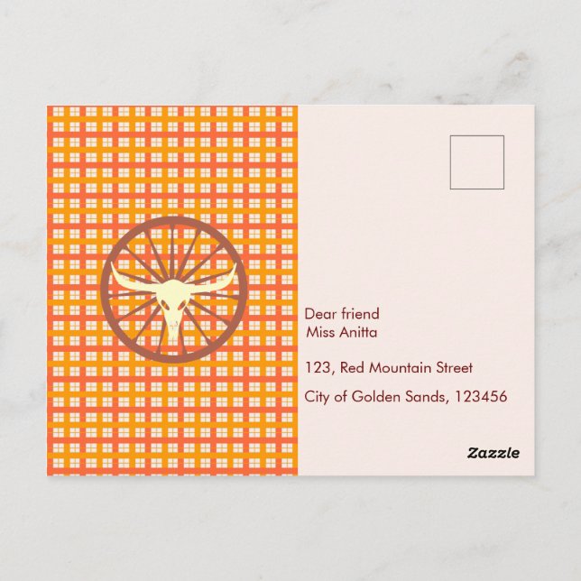 Cartão Postal Legal caubói e Festa de aniversário de cavalo (Verso)