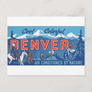 Cartão Postal Legal Colorida Denver