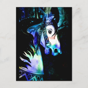 Cartão Postal Legal cores Carousel Horse