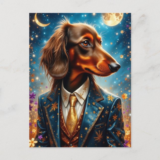 Cartão Postal Legal Dachshund (Frente)