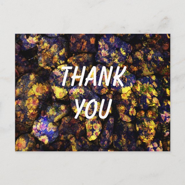 Cartão Postal Legal design moderno e único de flor de agradecime (Frente)