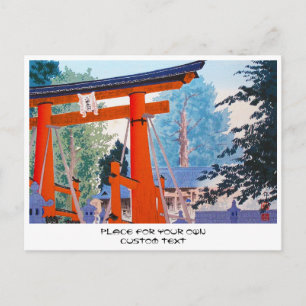Cartão Postal Legal floresta de entrada de Tokuriki Shrine do Ja