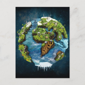 Cartão Postal Legal Futuro Planeta Terra Design