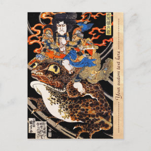 Cartão Postal Legal guerreiro oriental japonês samurai