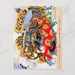 Cartão Postal Legal guerreiro oriental japonês samurai
