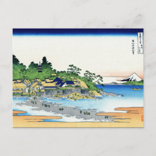 Cartão Postal Legal japonês Hokusai Fuji Ver paisagem