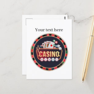 Cartão Postal Legal noite do Casino personalizável