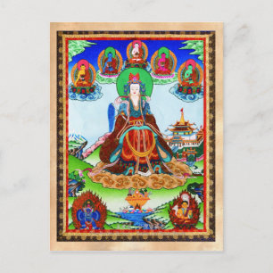 Cartão Postal Legal oriental tibetana thangka Ouro Mãe
