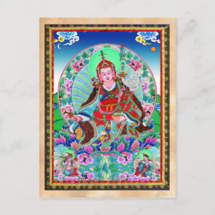 Cartão Postal Legal oriental tibetano thangka Padmasambhava