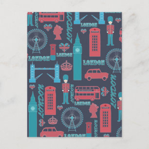 Cartão Postal Legal padrão de ilustrações da Trendy Vintage Lond