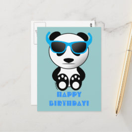 Cartão Postal Legal panda com óculos de sol | Feliz aniversário