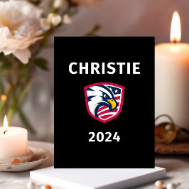 Cartão Postal Legal Patriótico Chris Christie 2024 Eagle