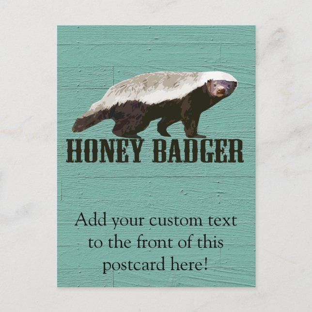 Cartão Postal Legal Rustic Honey Badger (Frente)