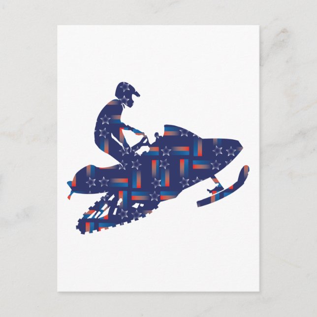 Cartão Postal Legal Snowmobiler (Frente)