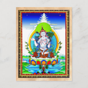 Cartão Postal Legal tatuagem oriental tibetana thangka Bhogavati