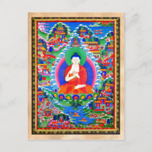 Cartão Postal Legal tatuagem oriental tibetana thangka Mahavairo