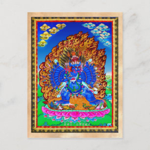 Cartão Postal Legal tatuagem oriental tibetana thangka Yamantaka