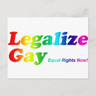 Cartão Postal Legalizar Gay