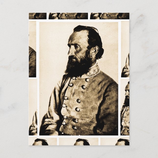 Cartão Postal Legenda da Guerra Civil General Stonewall Jackson (Frente)
