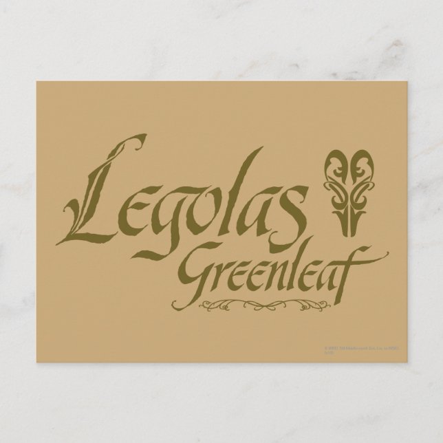 Cartão Postal LEGOLAS GREENLEAF™ Name (Frente)