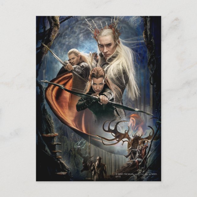 Cartão Postal LEGOLAS GREENLEAF™, TAURIEL™ e Thranduil (Frente)