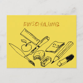 Cartão Postal Lehrmittel auf Einladung zur Einschulung