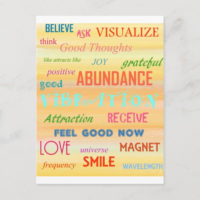 CARTÃO POSTAL "LEI DE ATRAÇÃO" (Frente)