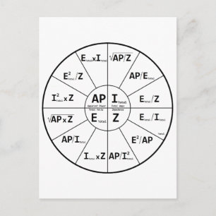 Cartão Postal Lei Ohms para AC