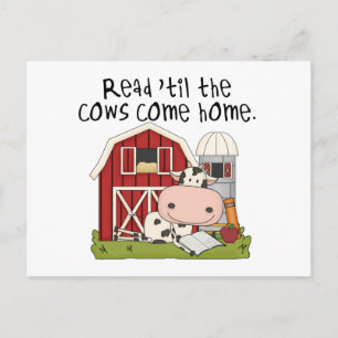 Cartão Postal Leia Até As Vacas Chegarem Em Casa
