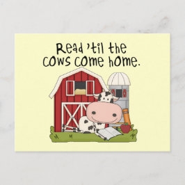 Cartão Postal Leia Até As Vacas Chegarem Em Casa
