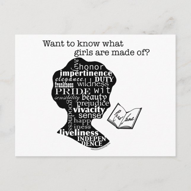 Cartão Postal Leia Jane Austen (Frente)