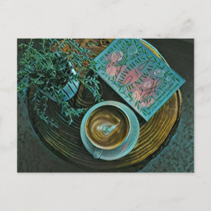 Cartão Postal Leia Livros, Beba Café