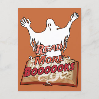 Cartão Postal Leia mais livros Ghost Book Halloween