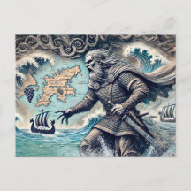 Leif Erikson no Desenho de Pastel Chalk